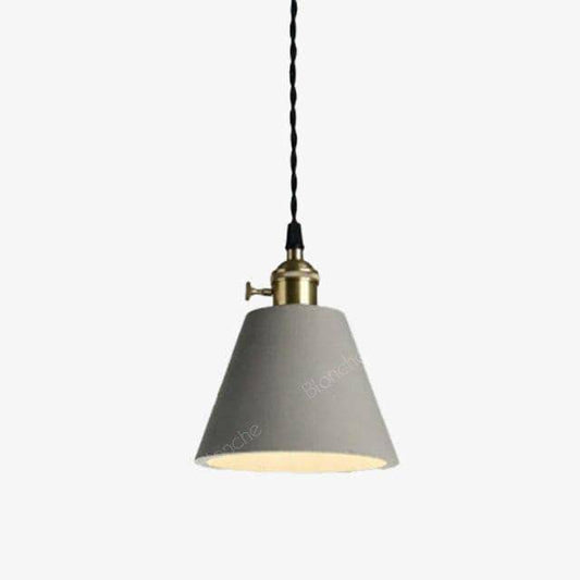 Designergrå LED-pendellampa med Loft cementlampskärm