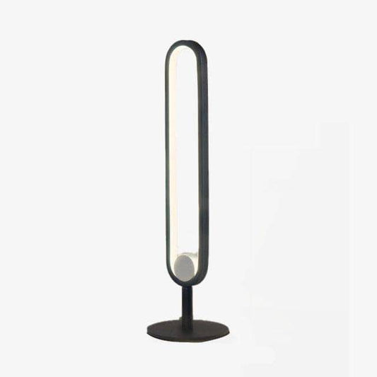Designer LED bordslampa med svart metallring Loft