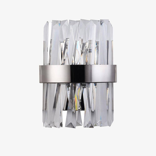 Designer LED vägglampa i kristallglas och metall Lyxig retro