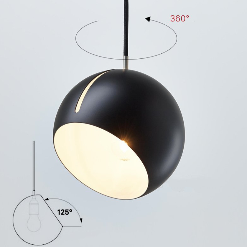 Designer LED-pendellampa i form av en färgglad luftskeppsboll Hängande