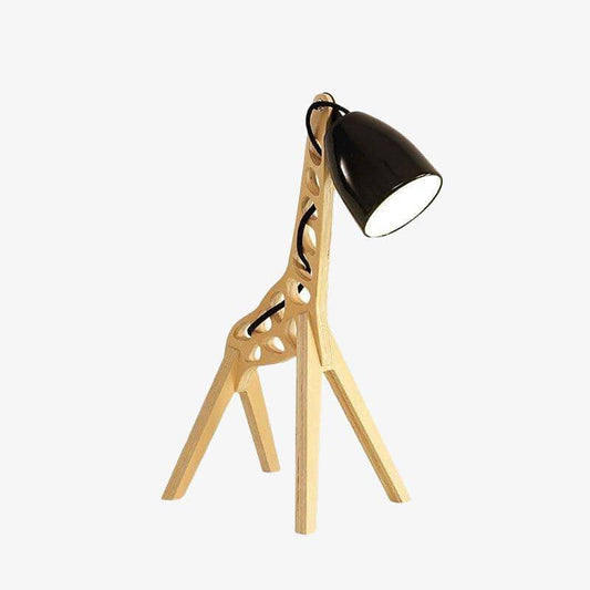 Modern LED-bordslampa i trä i giraffstil
