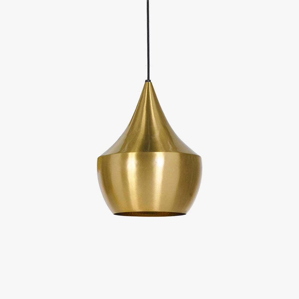 Gyllene designer taklampa i aluminium