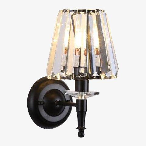 Designer LED-vägglampa med lampskärm i retroglas