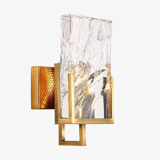 Guld LED designer vägglampa med lyxigt kristallglas