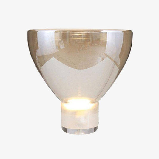 Designer LED bordslampa i färgat glas