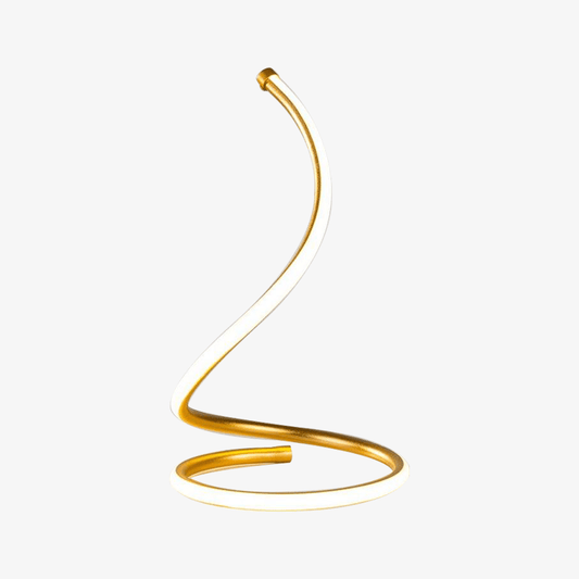 Minimalistisk vit eller guld spiral LED design bordslampa