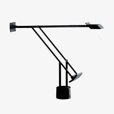 LED-bordslampa i svart metall i industriell stil