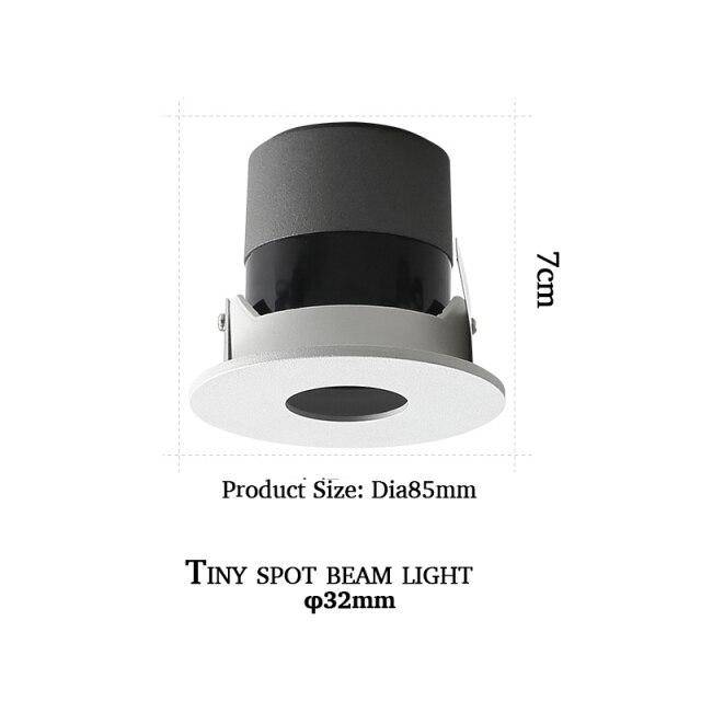 Rund LED-infälld spotlight med flera Light-modeller