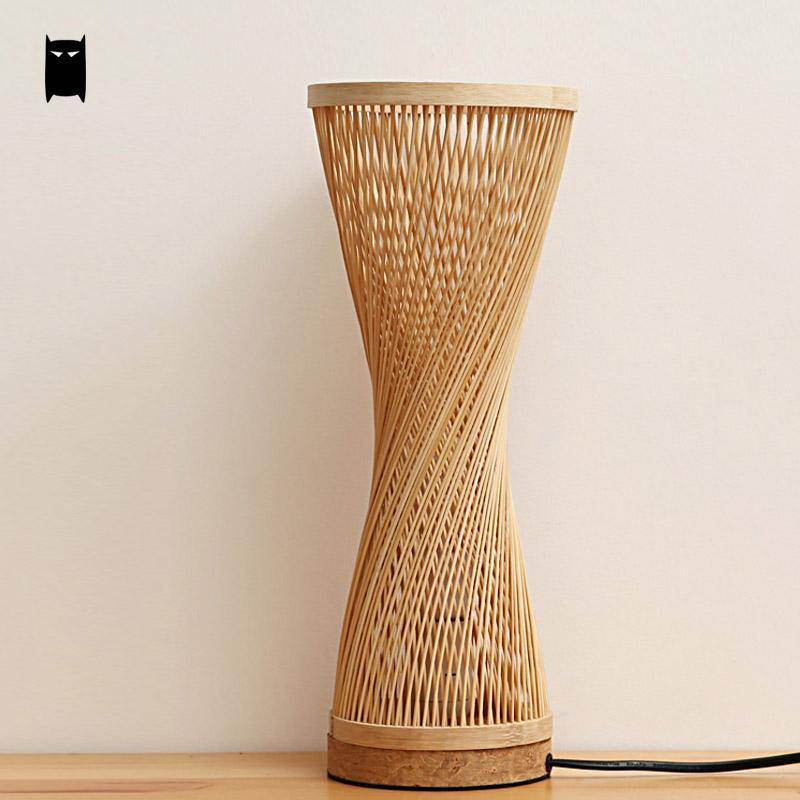 Sänglampa i japansk stil i bambu