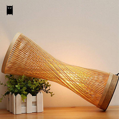 Sänglampa i japansk stil i bambu