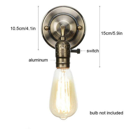 Edison glödlampa stil LED industriell vägglampa