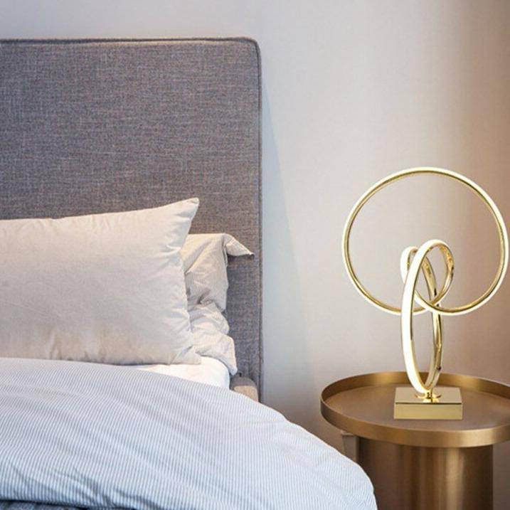 Modern design Bedside Sovrum LED Golden Spiral Art
