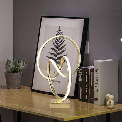 Modern design Bedside Sovrum LED Golden Spiral Art