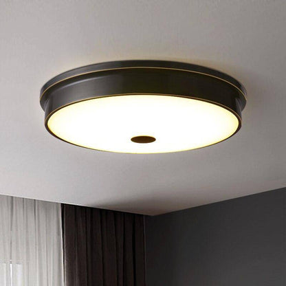 Designer rund LED-taklampa av metall med tjocka kanter