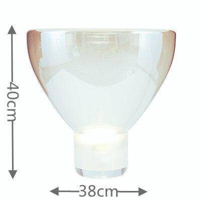 Designer LED bordslampa i färgat glas