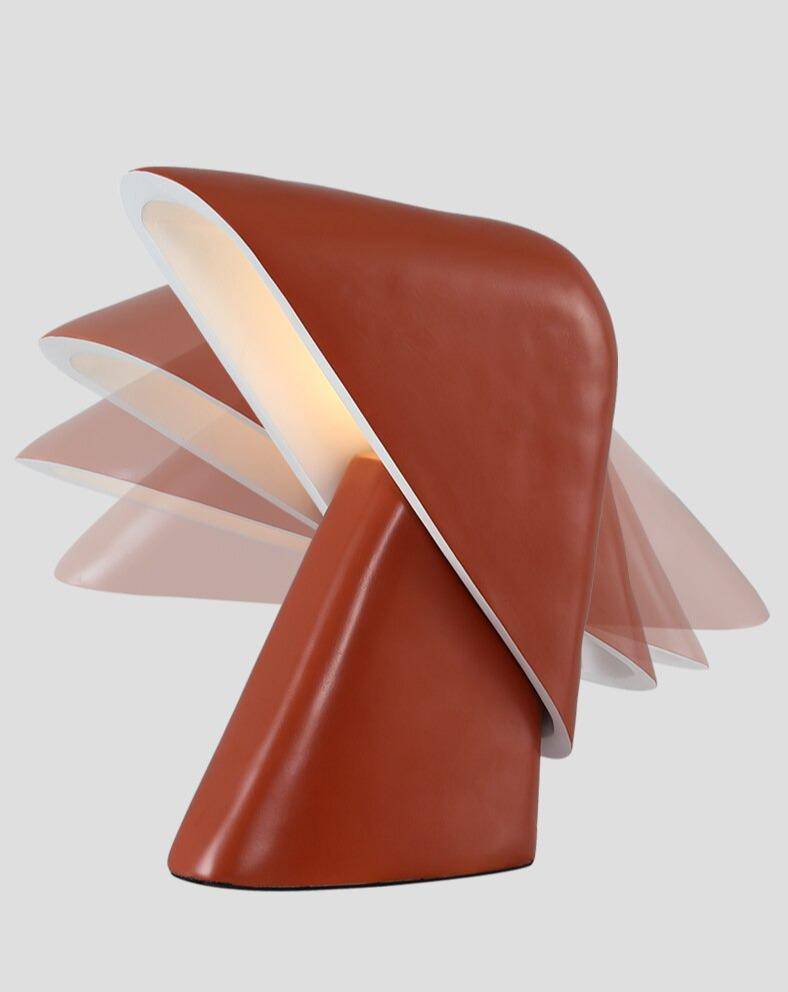 Designer LED bordslampa med färgglad trekantig lampskärm Luxury