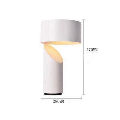 Designad cylindrisk LED-bordslampa i metall