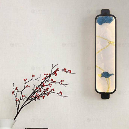 Rektangulär LED-vägglampa med rundade kanter, japansk stil