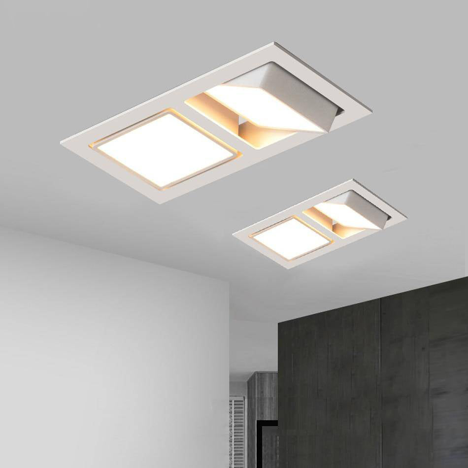 LED-spotlight i fyrkantig stil i aluminium