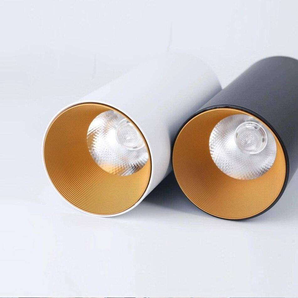 Modern rund LED-spotlight i aluminium