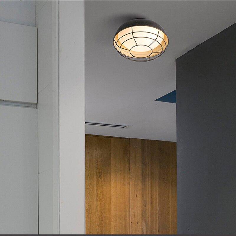 Modern LED-taklampa med metallbur i loftstil