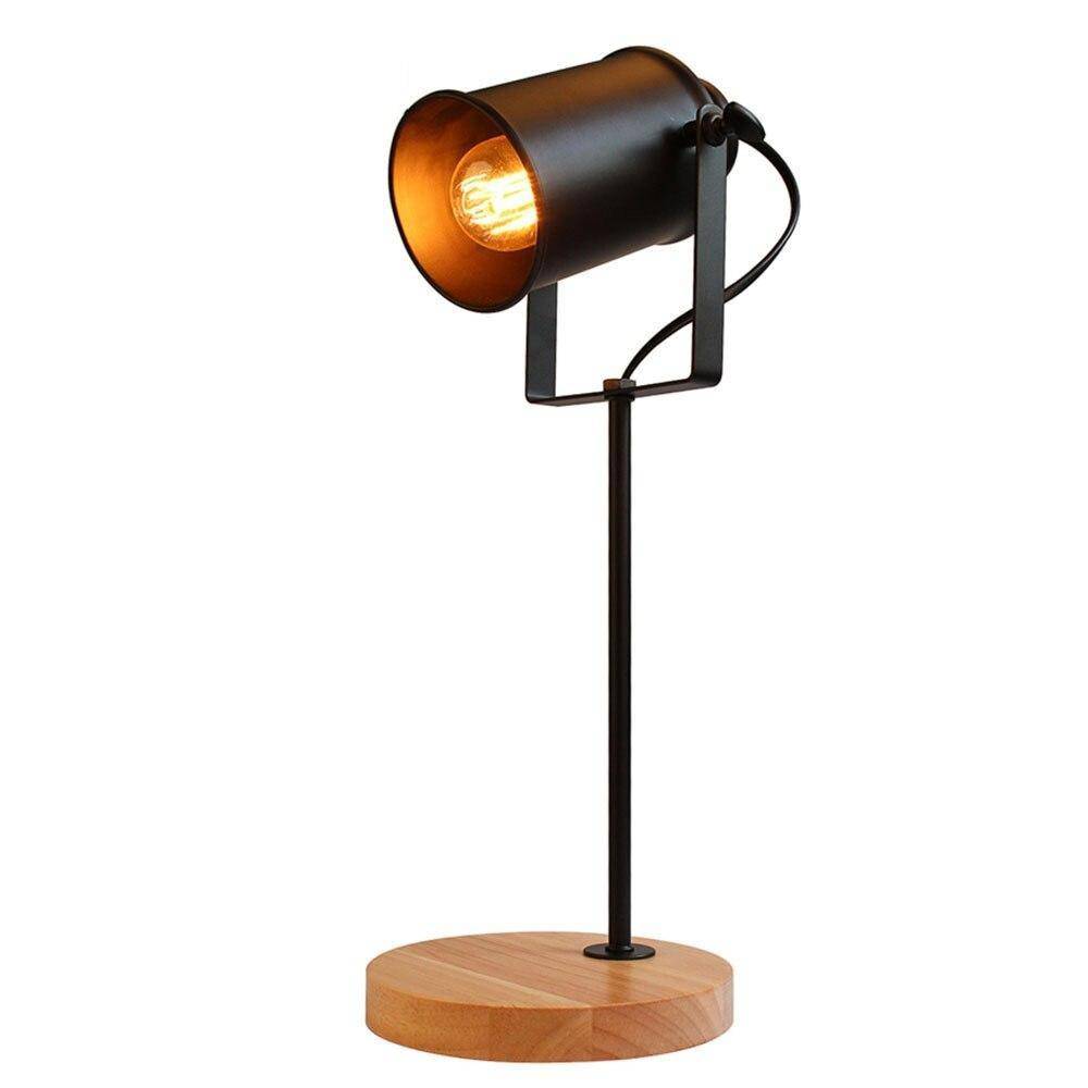 Designer LED bordslampa med retro metall lampskärm Study