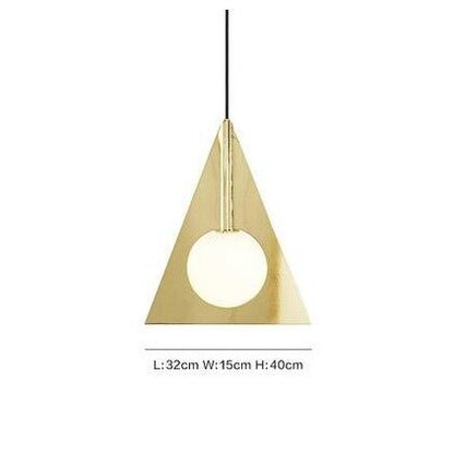 Modern geometrisk lyx taklampa i guldmetall Ariana