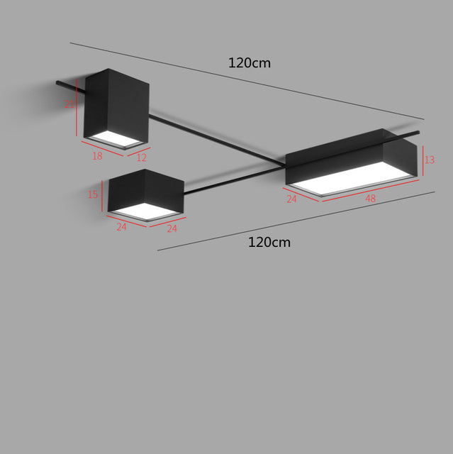 Geometrisk industriell LED-taklampa Alani
