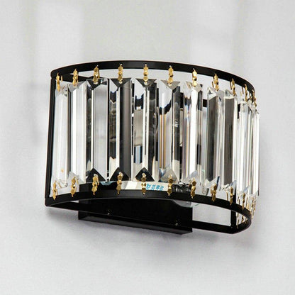 Designer LED vägglampa i retrostil kristallglas