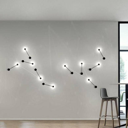 Dots LED-vägglampa i konstnärlig design