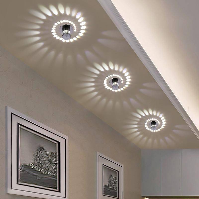 Gallery LED tak- eller vägglampa med färgglad effekt