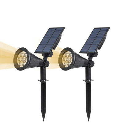 Solar utomhus LED-styrbar spotlight (set med 2)