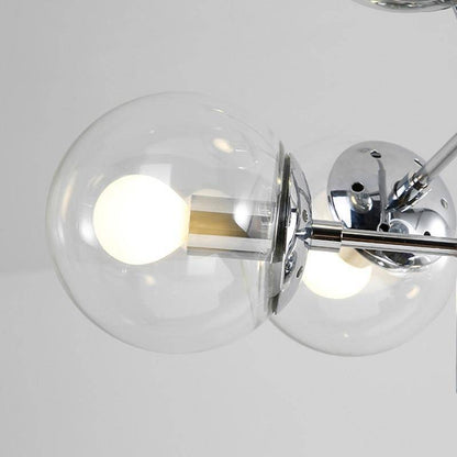 Designer LED-pendellampa i krom och glaskula