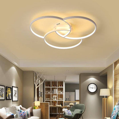 Bwart tre-cirkel rosett design LED taklampa