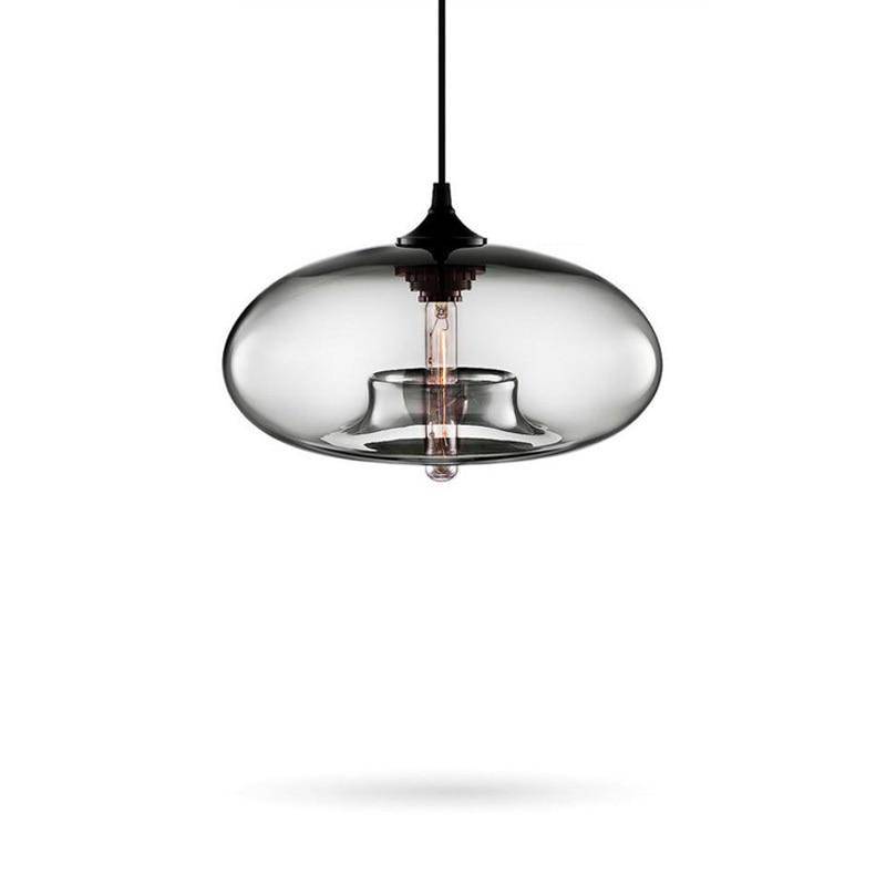 Kul design oval taklampa i glas
