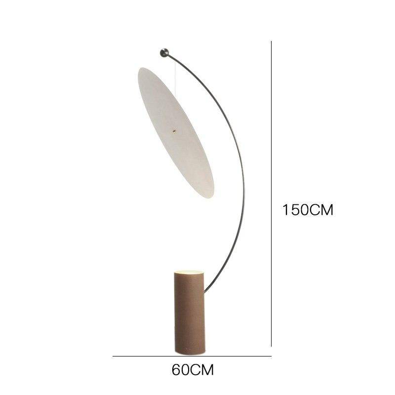 Modern rundad LED-designgolvlampa Art