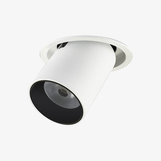 Modern vridbar LED-infälld spotlight i vit metall