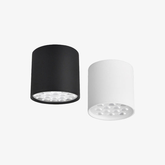 Modern cylindrisk LED-spotlight i aluminium med bikakeeffekt Beepy