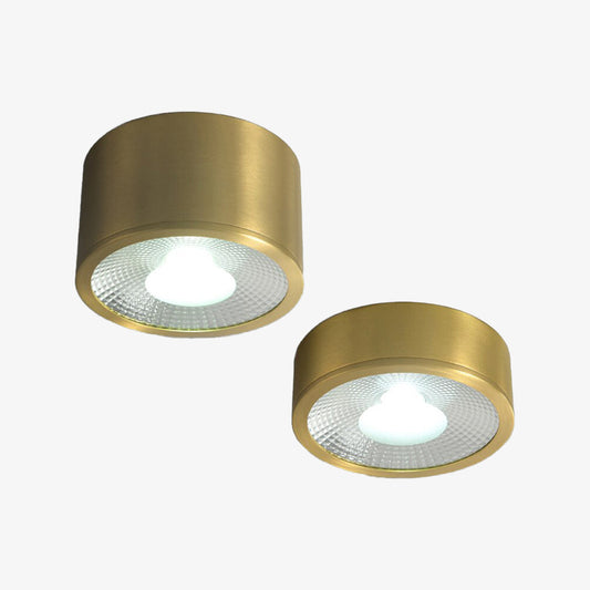 Modern cylindrisk LED-spotlight i guldmetall Tarm