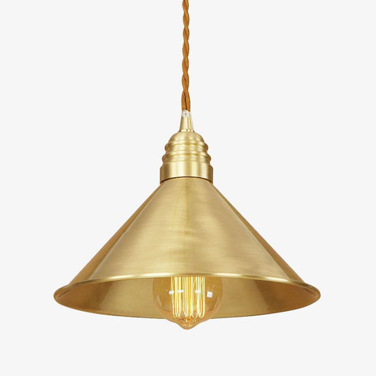Designer LED pendellampa med gyllene lampskärm Iron Loft