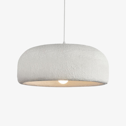 Designer taklampa med vit rundad lampskärm Mango