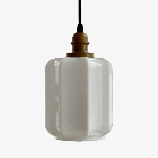 Samy vintage stil taklampa i vit glasdesign