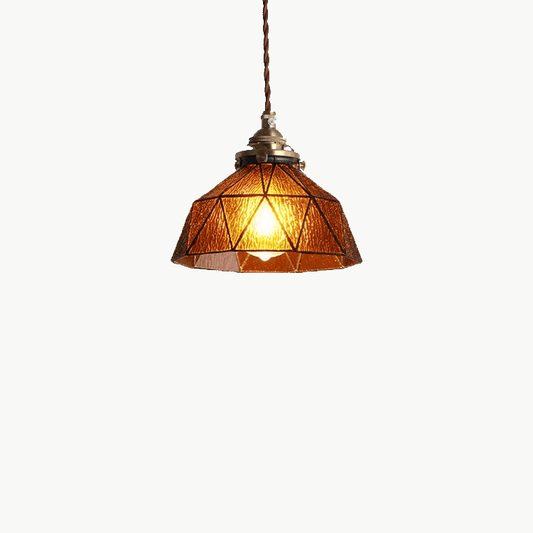 Designer LED pendellampa i vintagestil färgat glas - Amber - FLASH