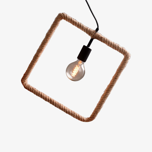 Modern LED-pendellampa i Hendese geometriskt rep
